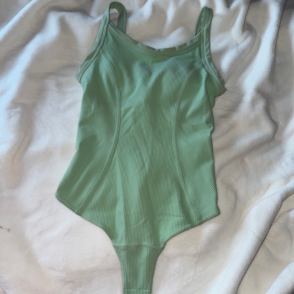 Lululemon Athletica Mint Ribbed Bodysuit